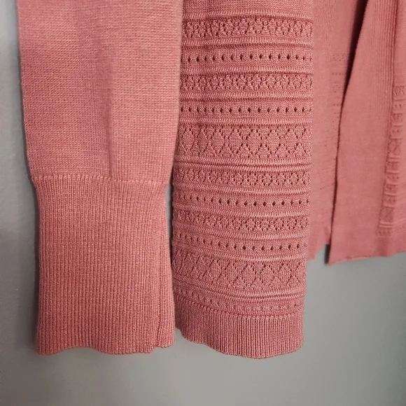 Lety & Me open cardigan NWT size XS dusty pink rose color - Picture 3 of 8